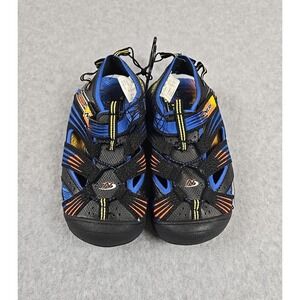 Nerf Sandals Boys Size 11 Closed Toe Multicolor Hook & Loop Strap Shoes Blue NEW